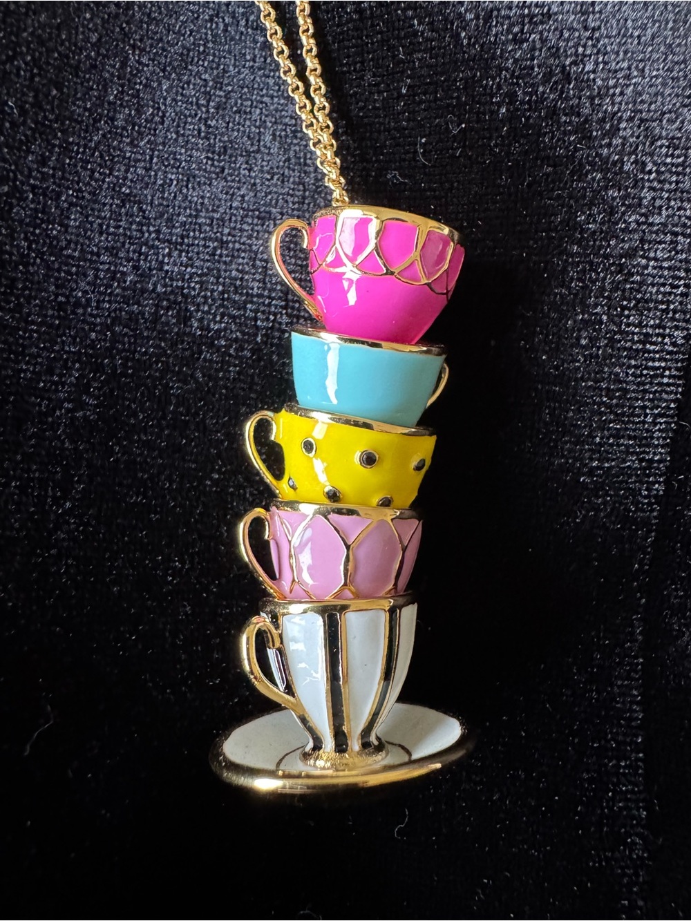 kate spade Stacked Teacup Pendant Necklace -